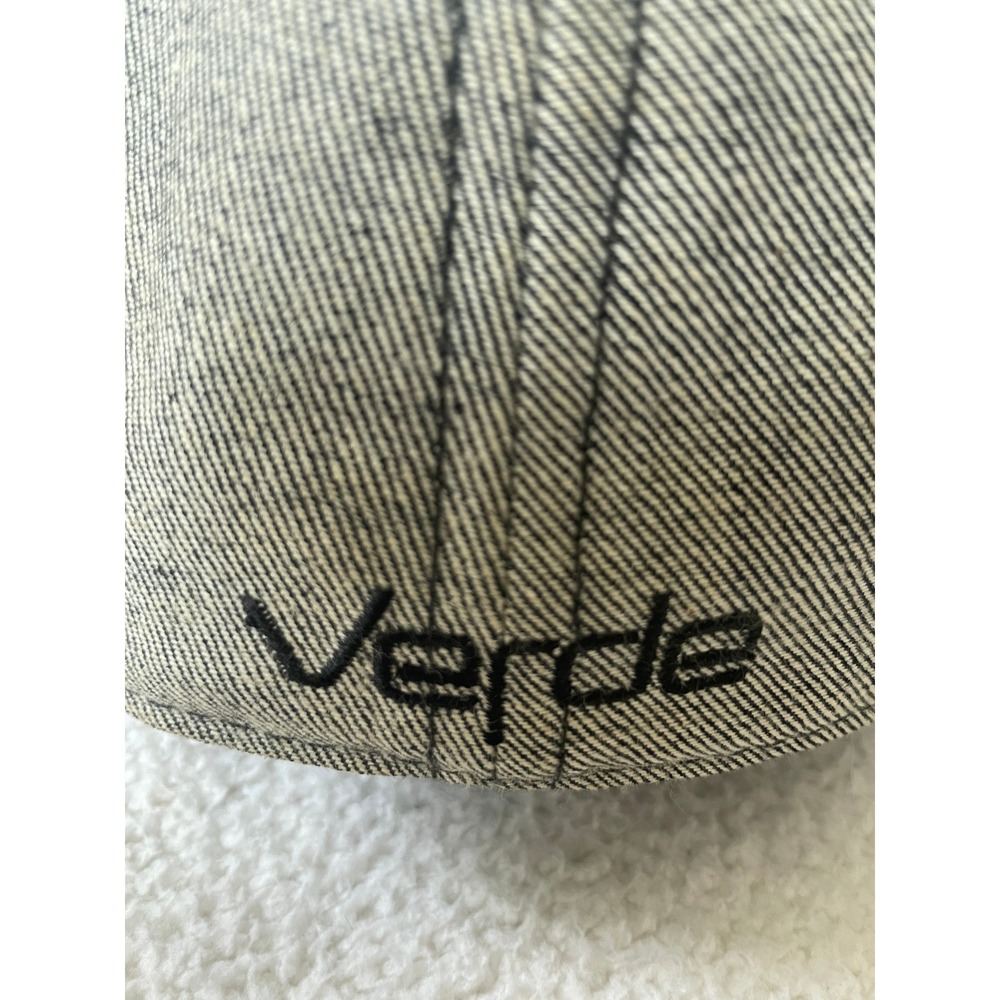 Estate LA Mens OSFM Snapback Hat Grey Verde Leaf Embroidered Denim Streetwear - Picture 4 of 13